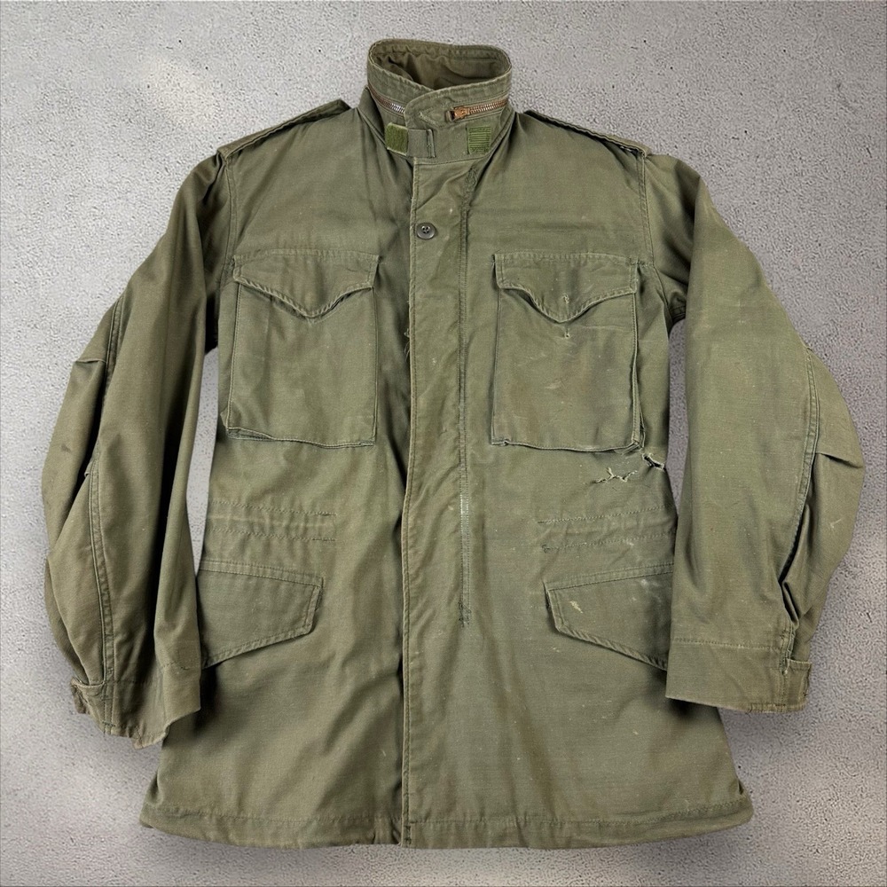 Vintage Alpha Industries M65‎ Field Jacket Size XS Reg OG-107 Cold Weather Coat